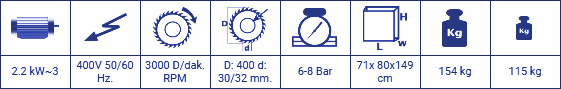 KD 400 D - DERECELİ KESME MAKİNESİ
